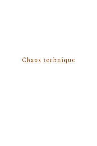 Technical chaos